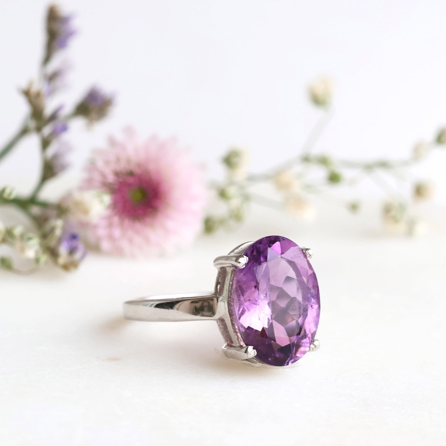 Amethyst Ring in Silver