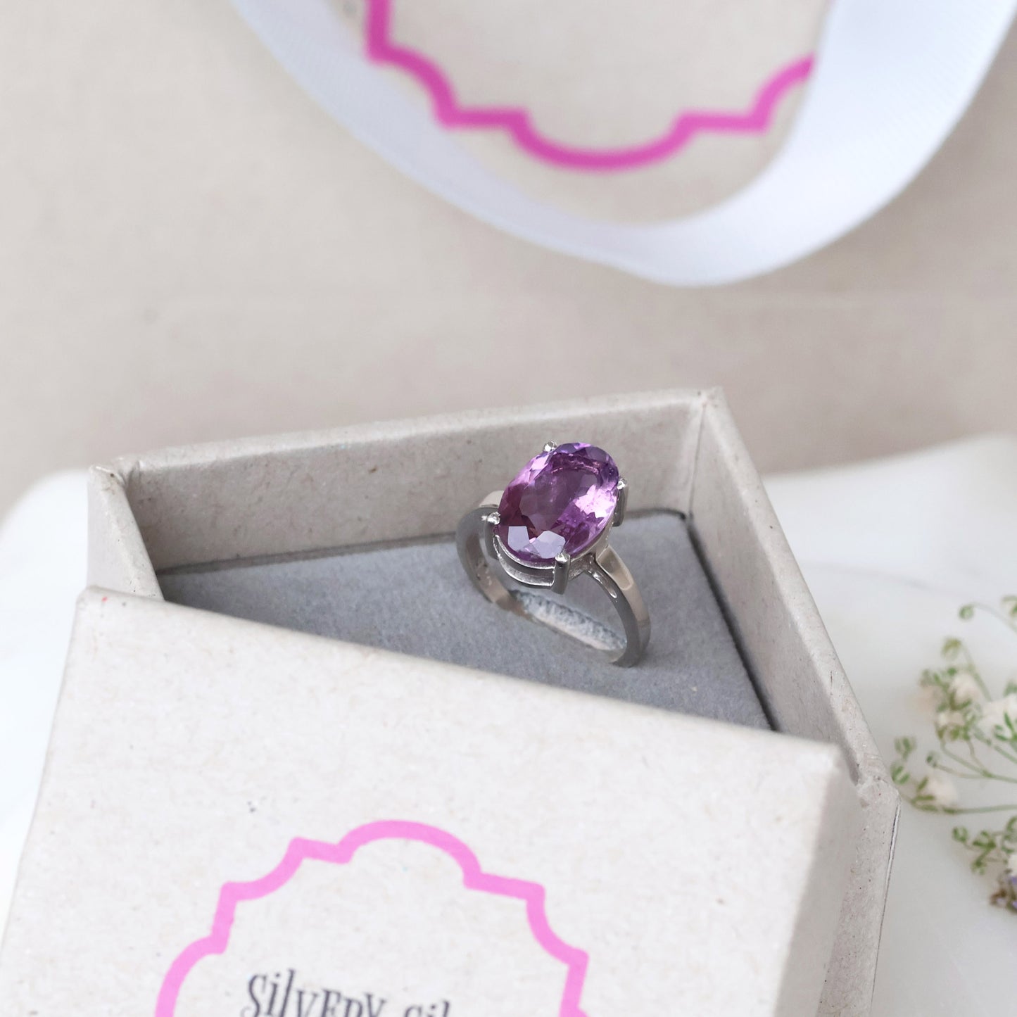 Amethyst Ring in Silver