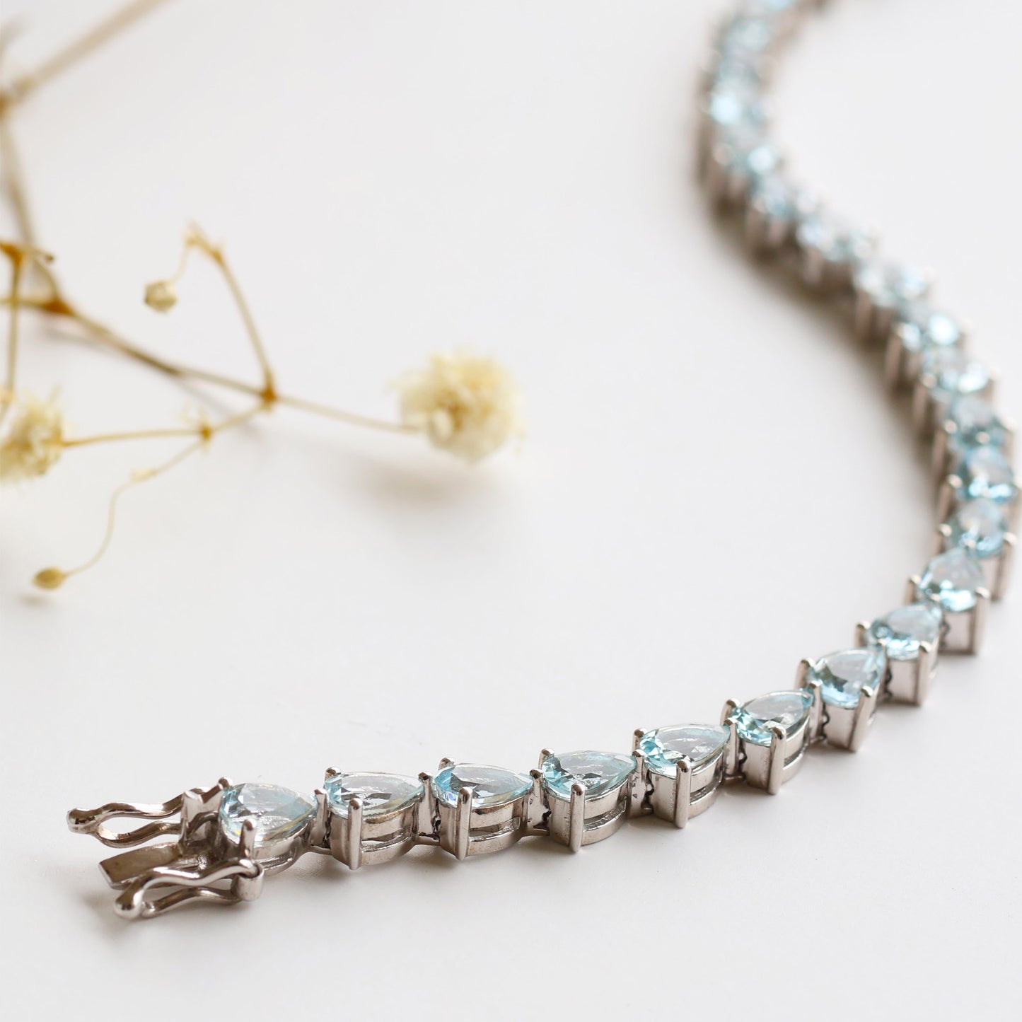 Aquamarine & Silver Bracelet