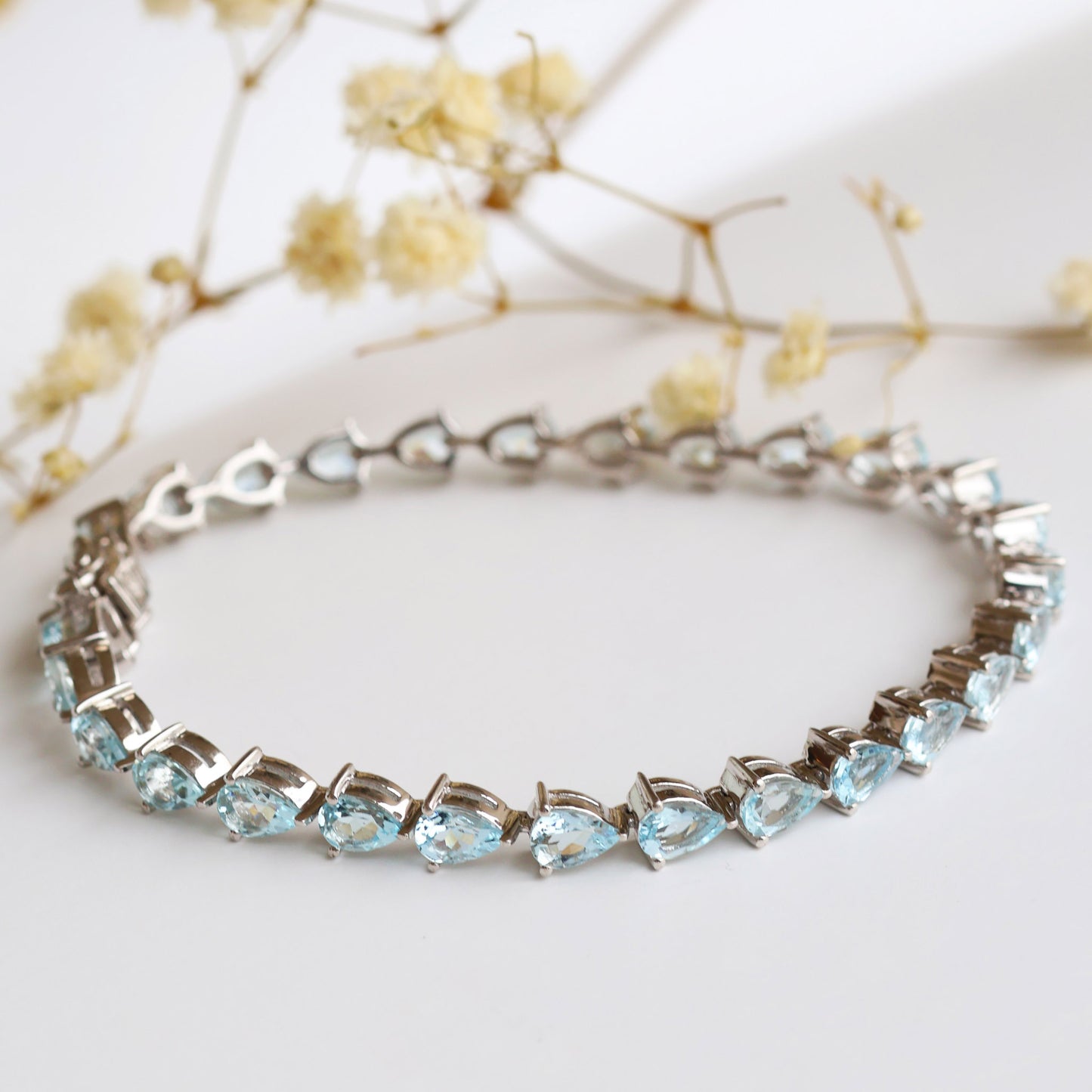 Aquamarine & Silver Bracelet