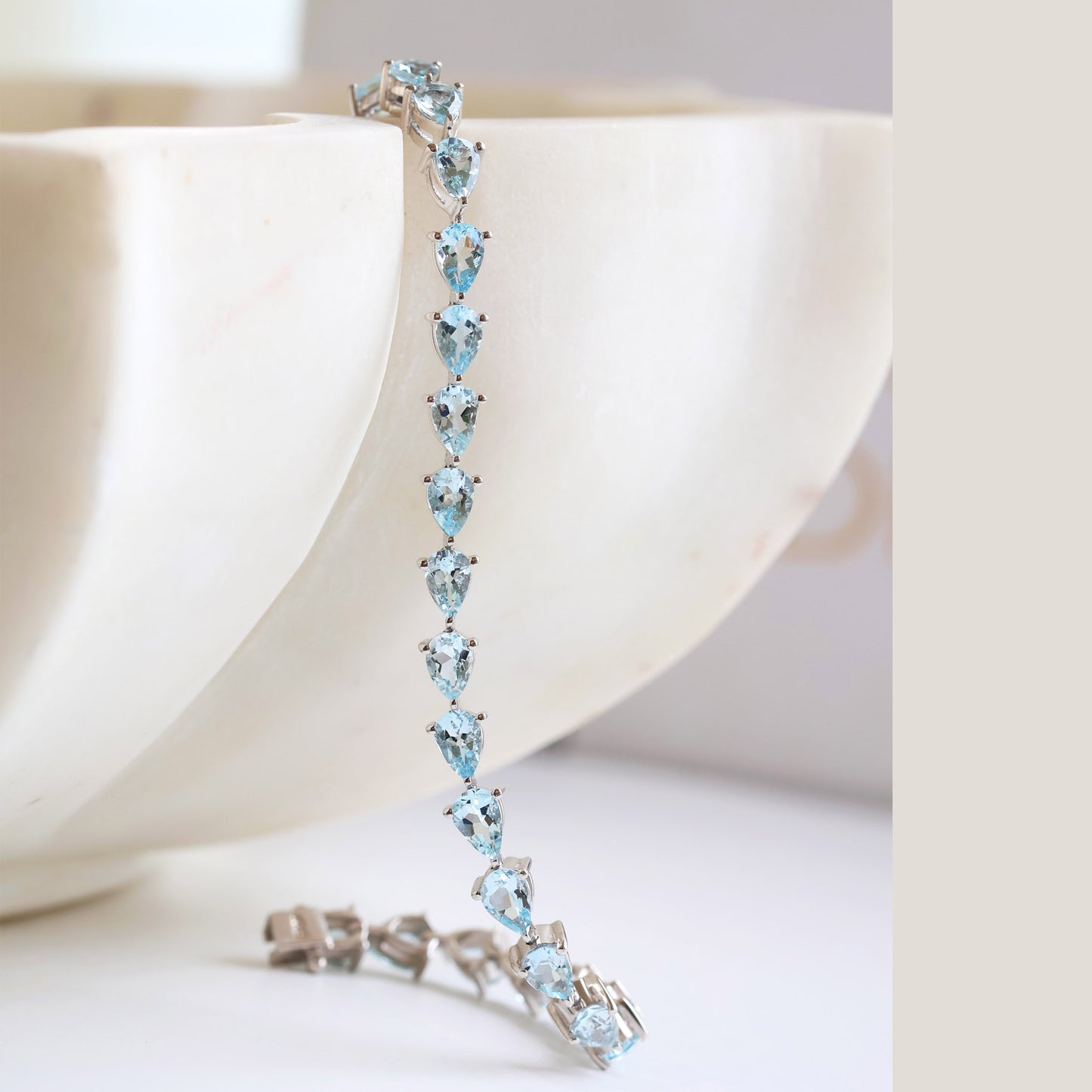 Aquamarine & Silver Bracelet