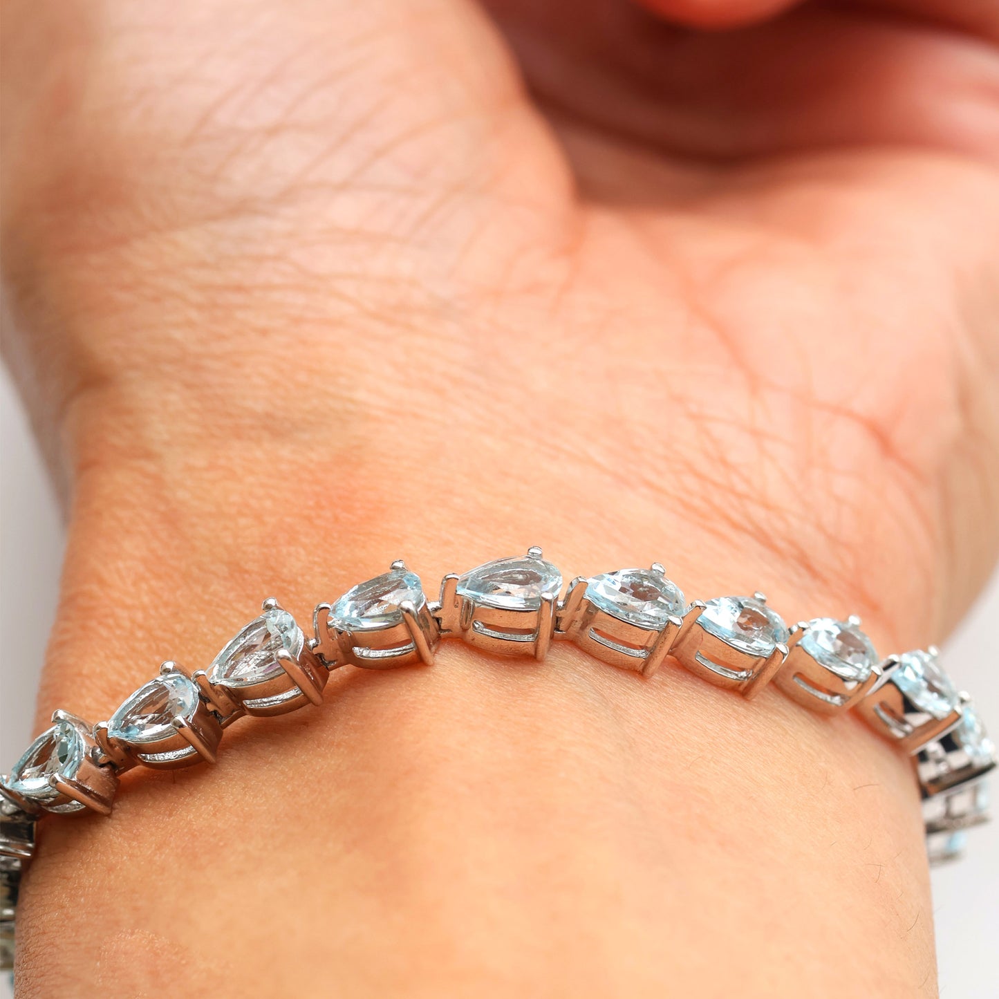 Aquamarine & Silver Bracelet