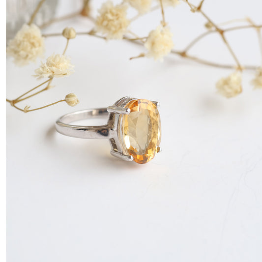 Citrine Ring in Silver