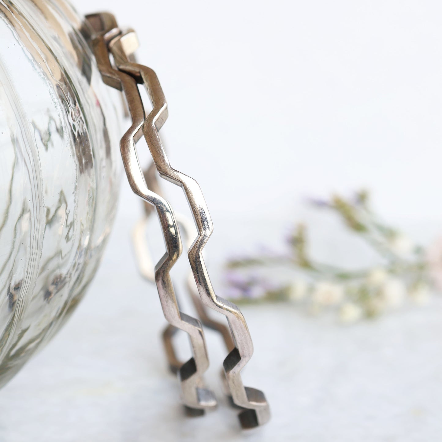 Art Deco Silver Bangle Pair