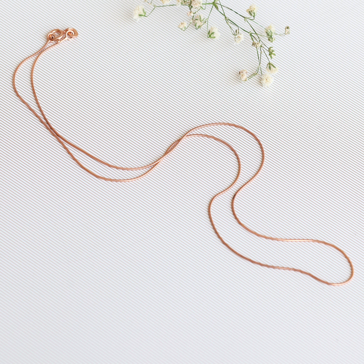 Rose Gold Plated Silver Chain