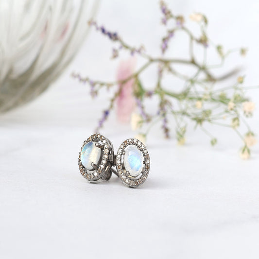 Opal Diamond Studs