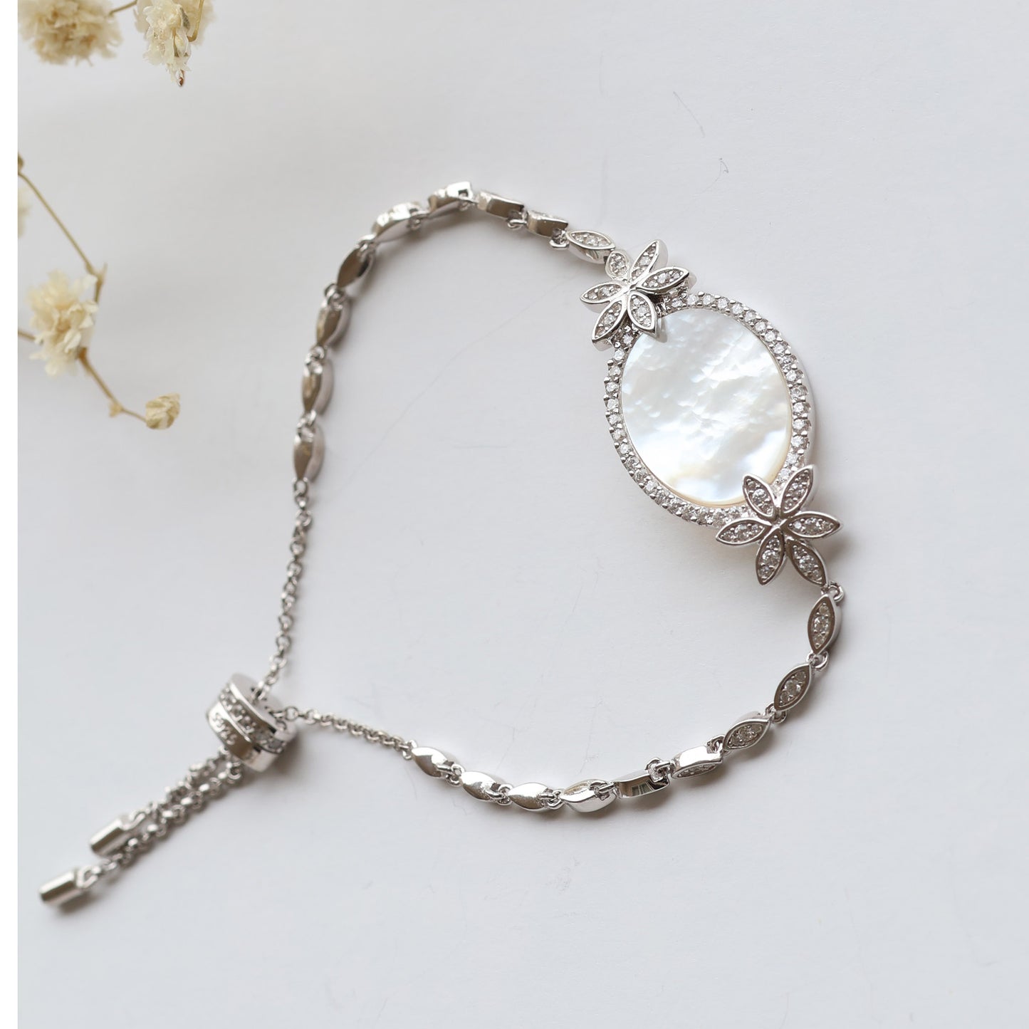 Mother of Pearl Silver Bracelet