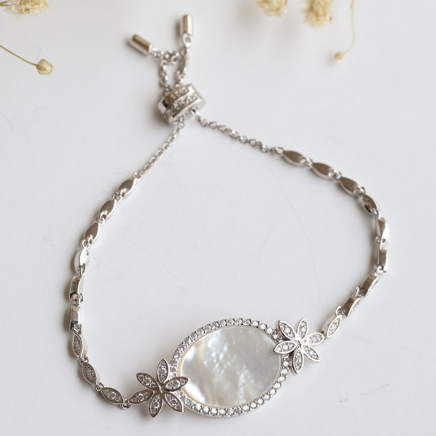 Mother of Pearl Silver Bracelet