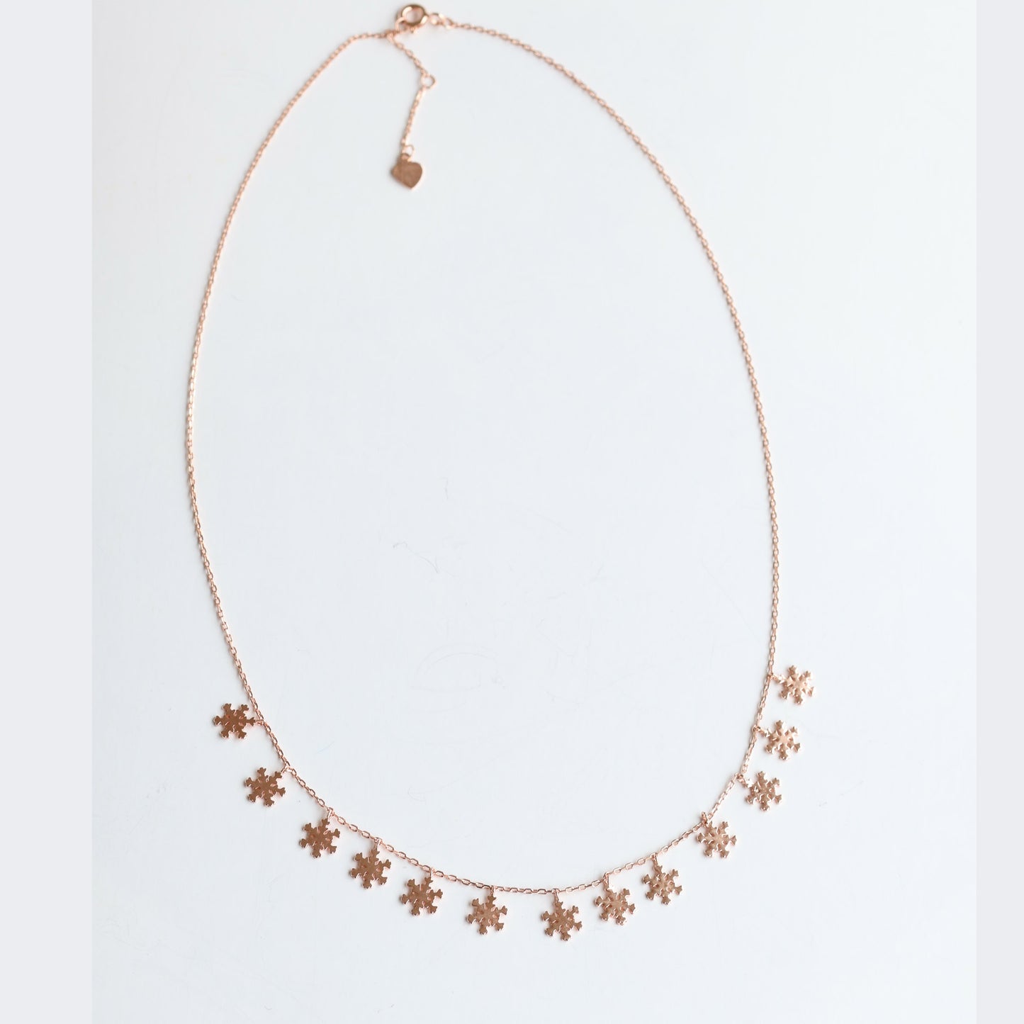 Rose Gold Plated Snowflake Necklace