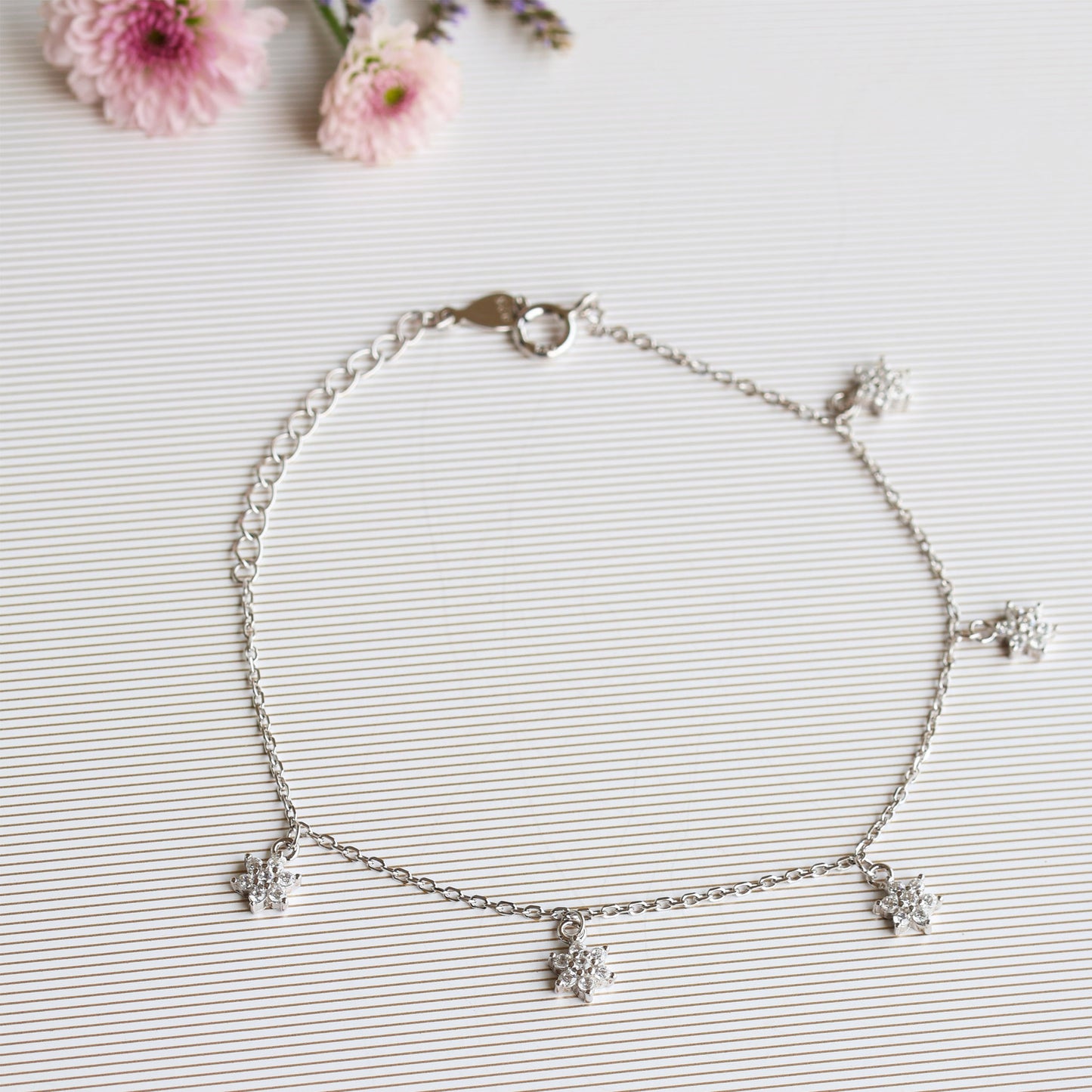 Silver Bracelet with Stars