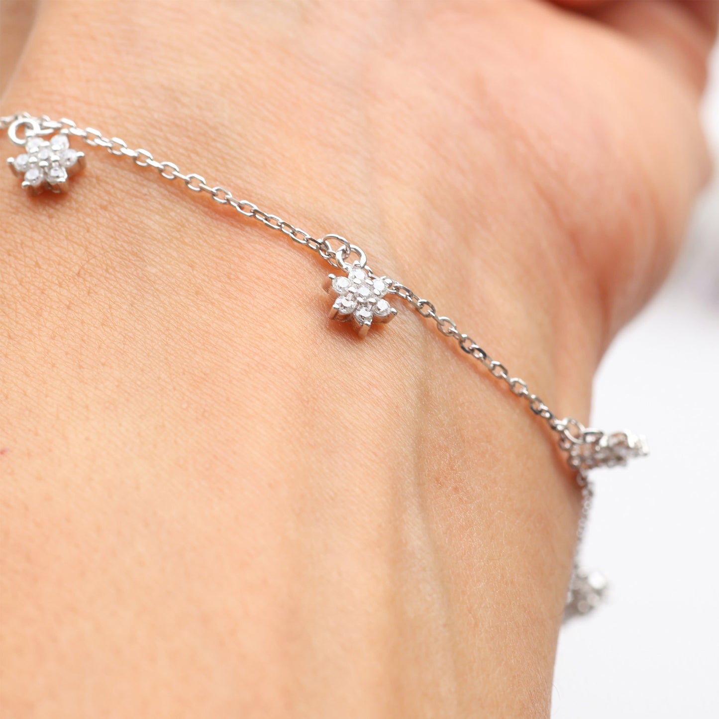 Silver Bracelet with Stars