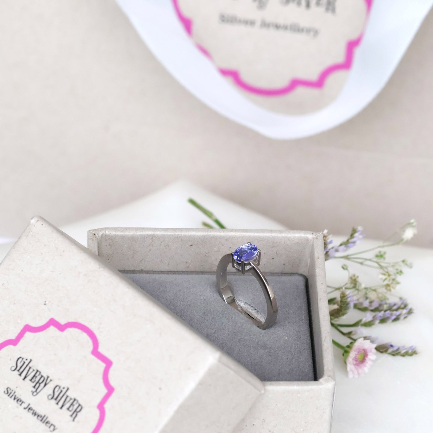 Silver Tanzanite Ring