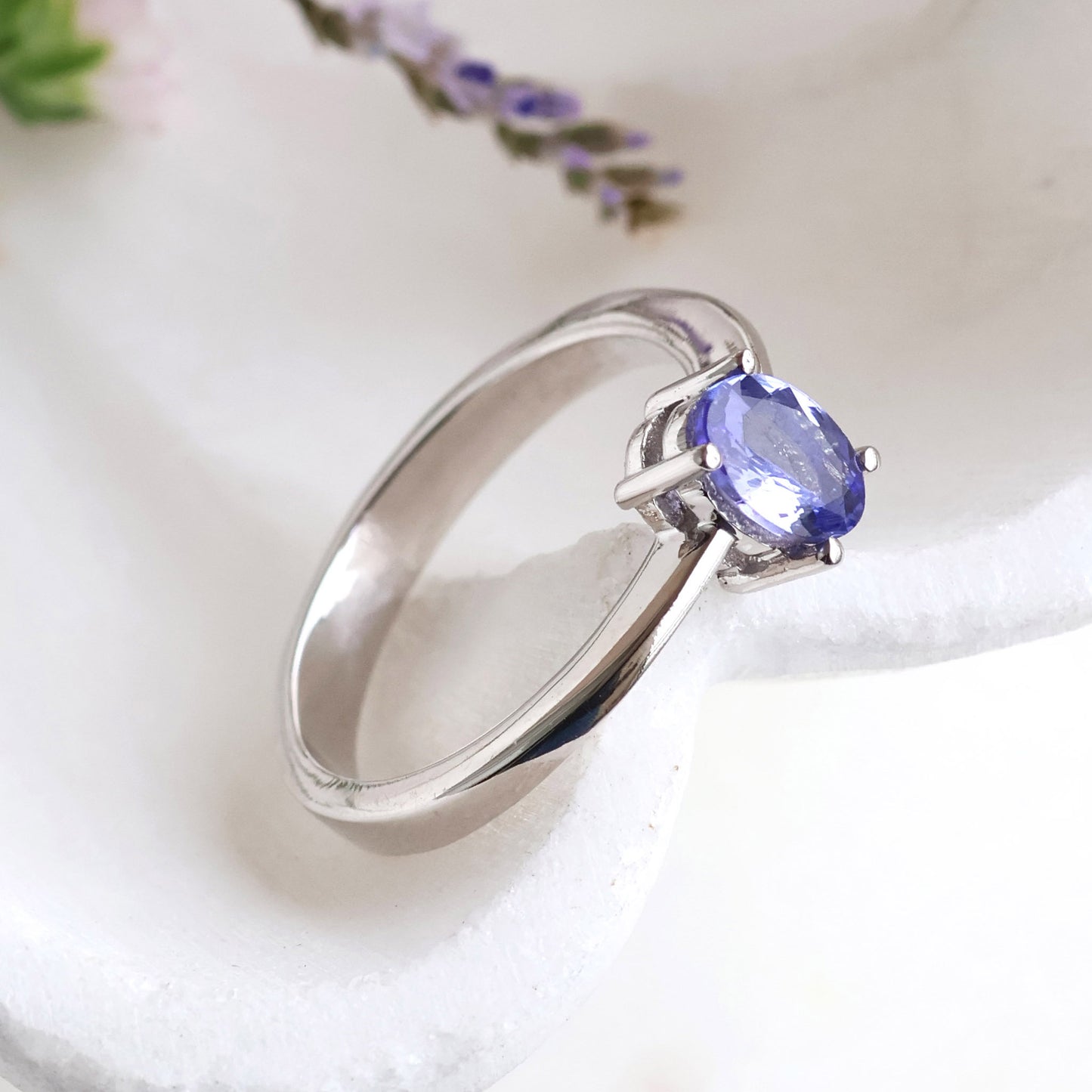 Silver Tanzanite Ring