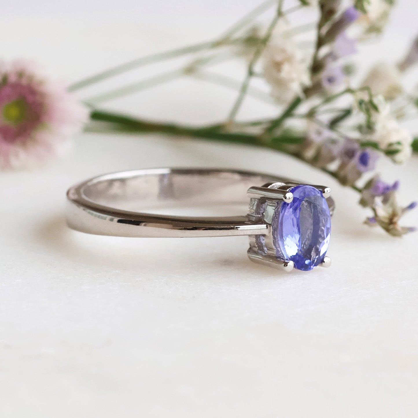 Silver Tanzanite Ring