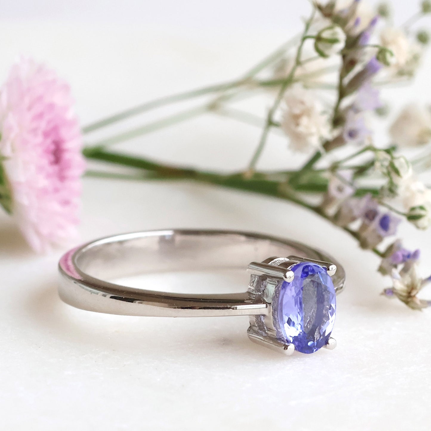 Silver Tanzanite Ring