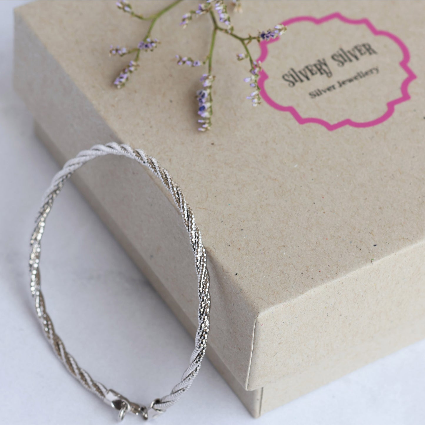 Silver Twisted Style Bracelet