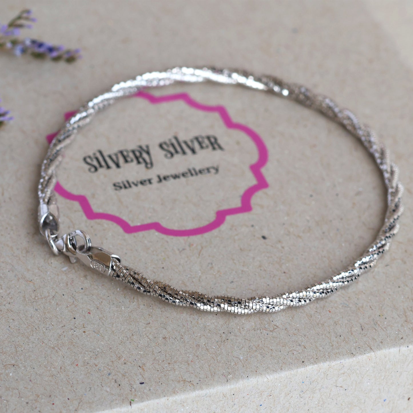 Silver Twisted Style Bracelet