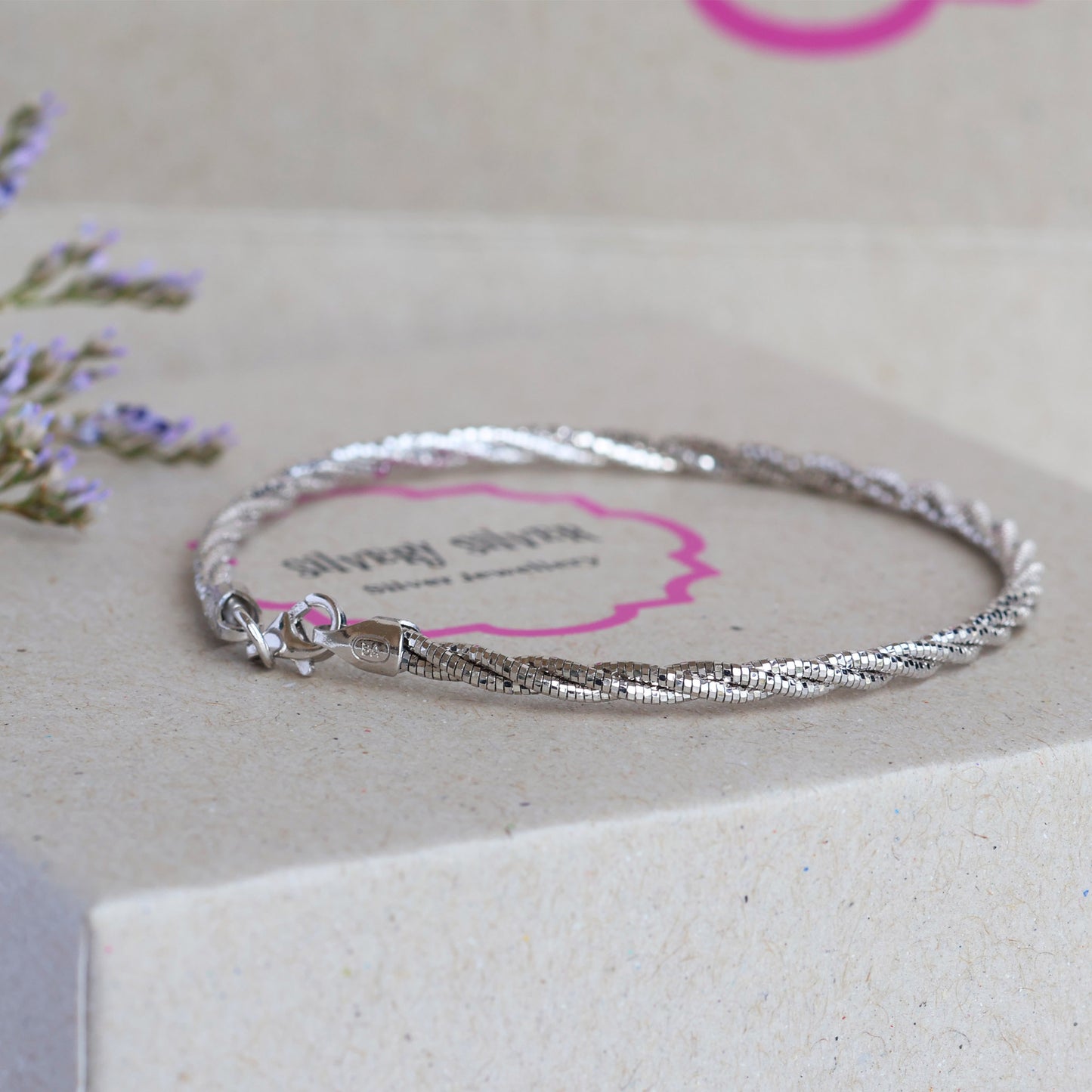 Silver Twisted Style Bracelet