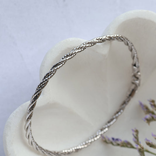 Silver Twisted Style Bracelet